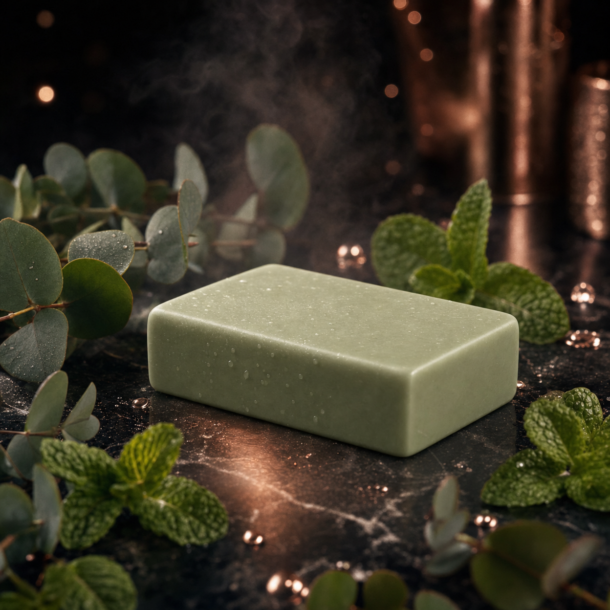 The Awakening eucalyptus and peppermint shampoo bar by Masterpiece by David Apple