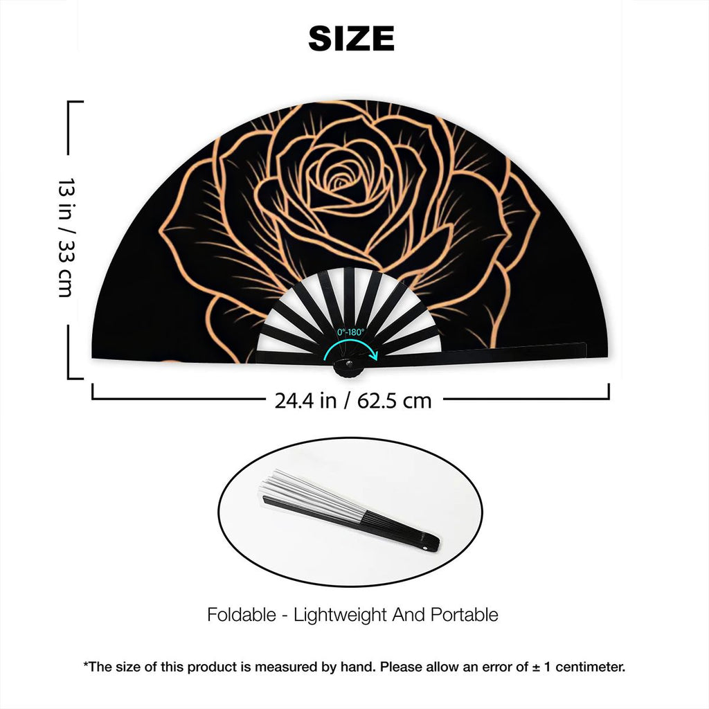 Masterpiece Rose Folding Fan