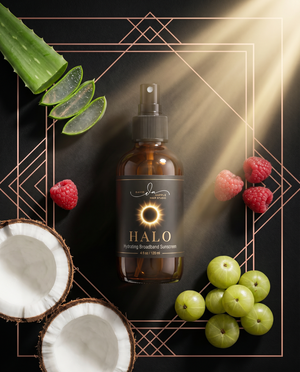 Halo Hydrating and Moisturizing Broadband Sun Screen & Heat Protectant